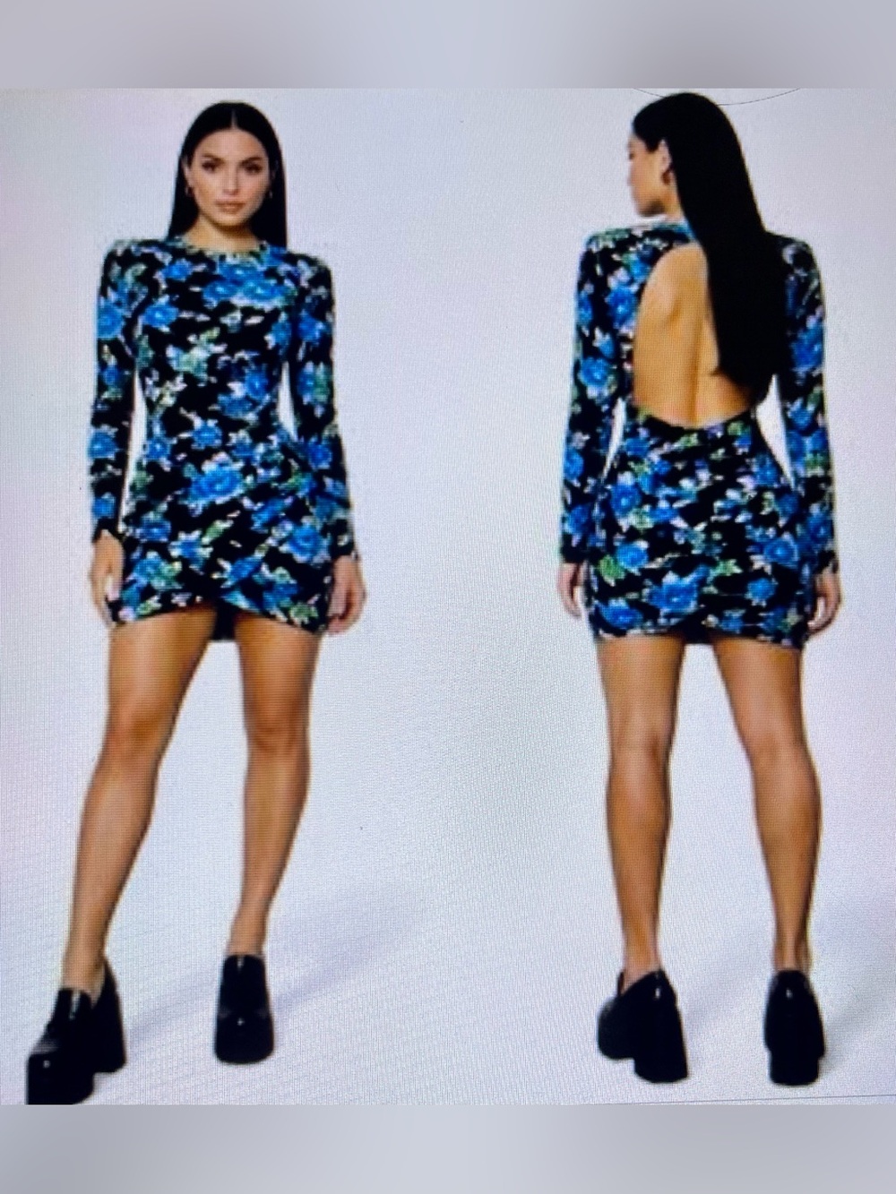 NWT Zara Backless Floral Mini Dress